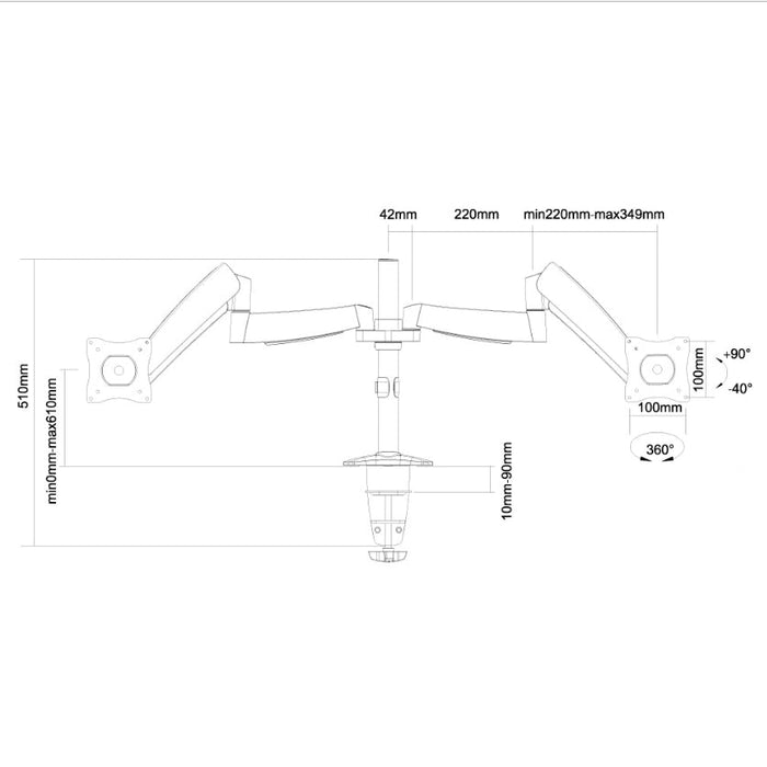 Стойка Neomounts by NewStar Flat Screen Desk Mount