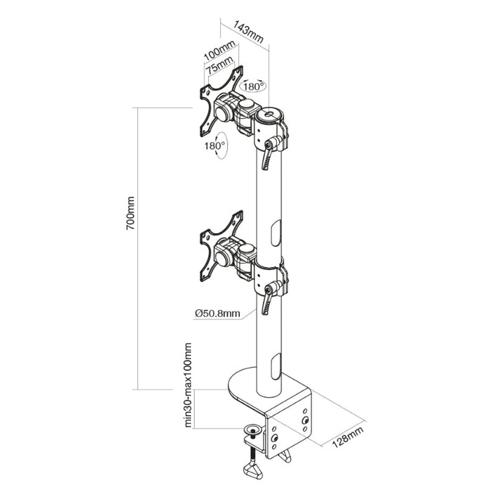 Стойка Neomounts by NewStar Flat Screen Desk Mount