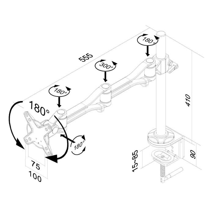 Стойка Neomounts by NewStar Flat Screen Desk Mount (clamp)