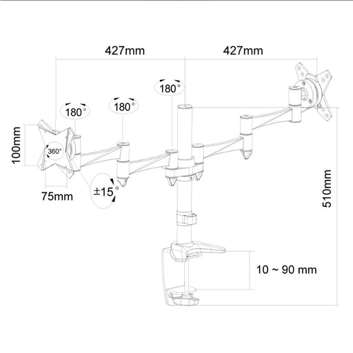 Стойка Neomounts by NewStar Flat Screen Desk Mount