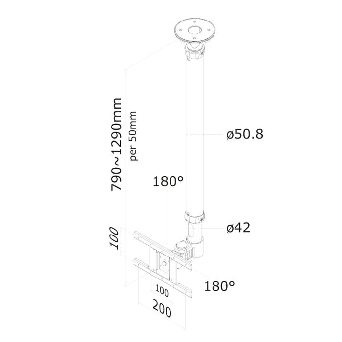 Стойка Neomounts by NewStar Flat Screen Ceiling Mount