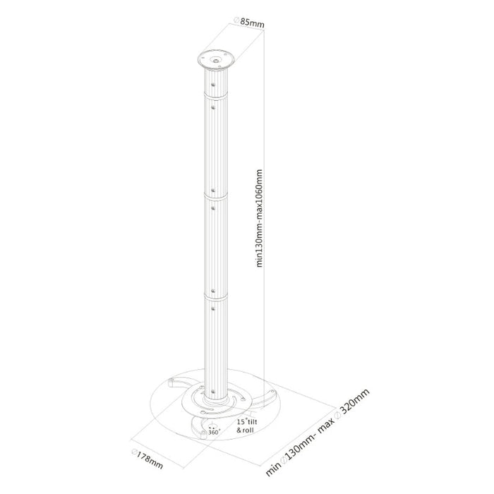 Стойка Neomounts by NewStar Projector Ceiling Mount