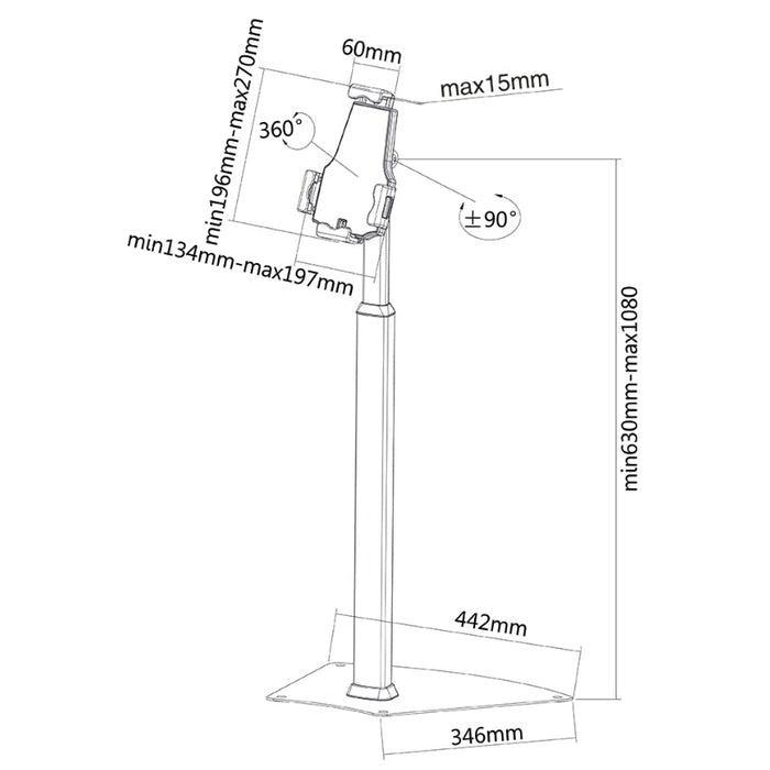 Стойка Neomounts by NewStar Tablet Floor Stand (fits