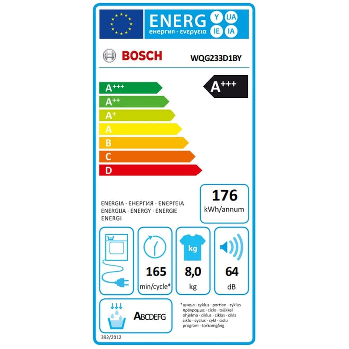 Сушилня Bosch WQG233D1BY SER6 Tumble dryer with heat