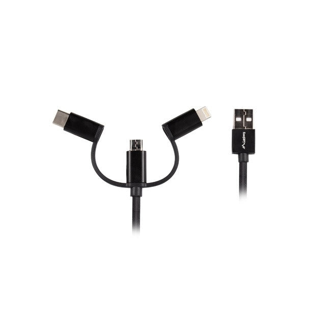 Кабел Lanberg 3in1 USB - A(M) - >USB MICRO(M)