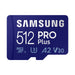 Памет Samsung 512GB Micro SD PRO Plus + Reader Class10