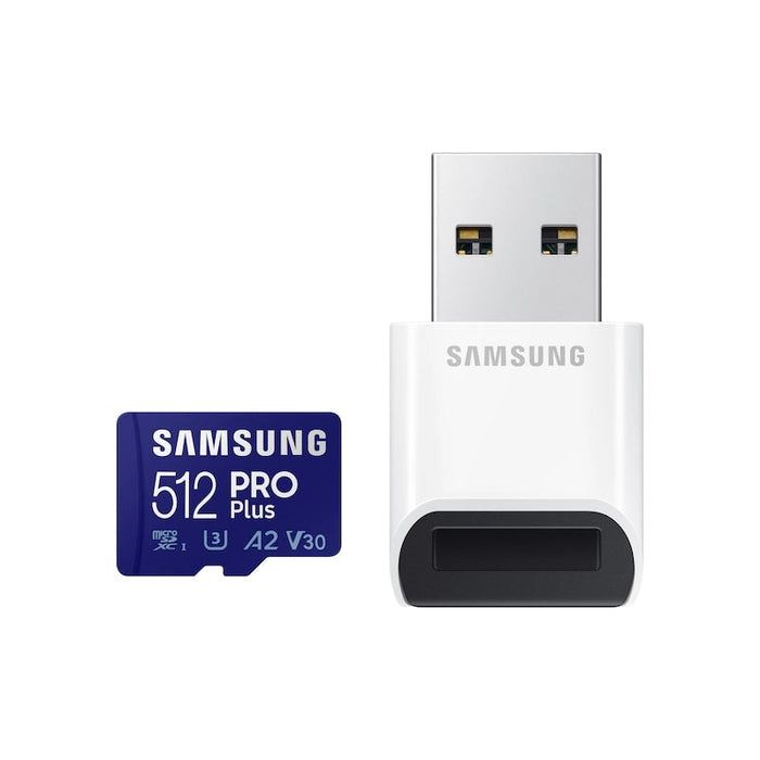 Памет Samsung 512GB Micro SD PRO Plus + Reader Class10