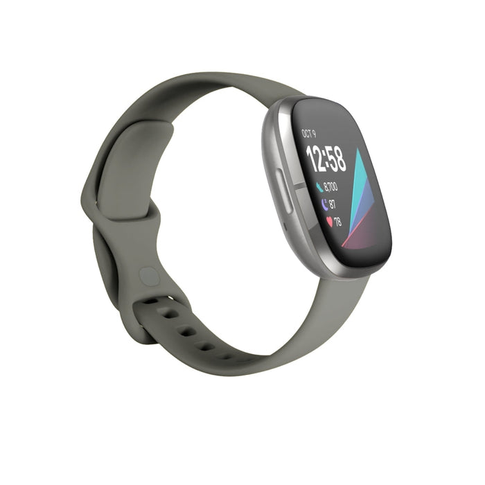 Часовник Fitbit Sense Sage Grey Silver Stainless Steel