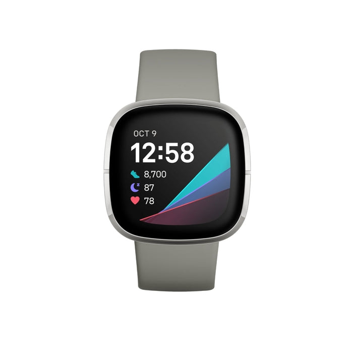 Часовник Fitbit Sense Sage Grey Silver Stainless Steel