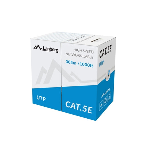 Кабел Lanberg Lan Cable UTP Cat.5e 305m Solid CCA Blue