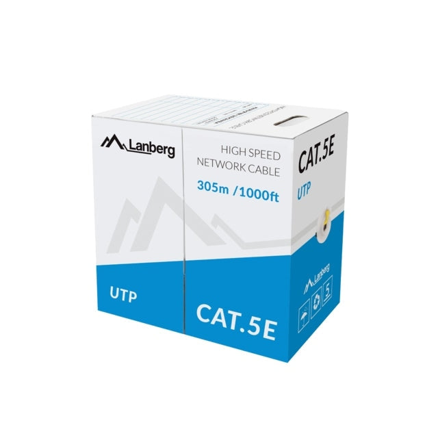 Кабел Lanberg Lan Cable UTP Cat.5e 305m Solid CCA Yellow