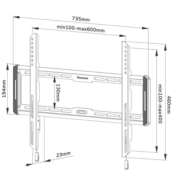 Стойка Neomounts by NewStar Screen Wall Mount (fixed