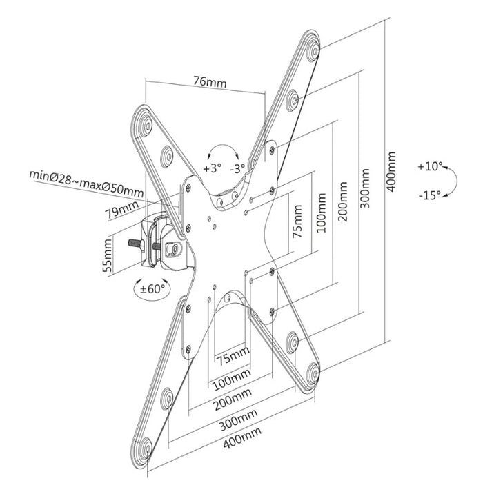 Стойка Neomounts by NewStar Screen Pole Clamp/Truss