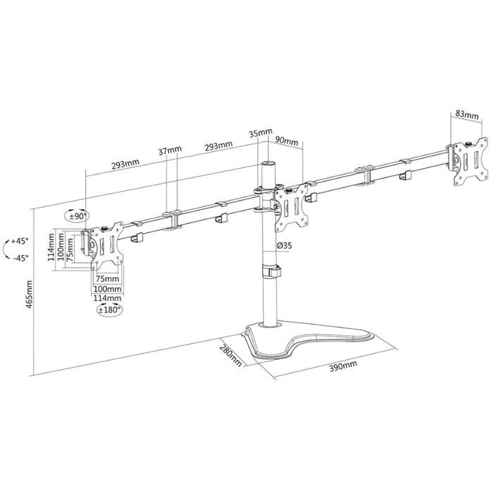 Стойка Neomounts by NewStar Flat Screen Desk Mount (stand)