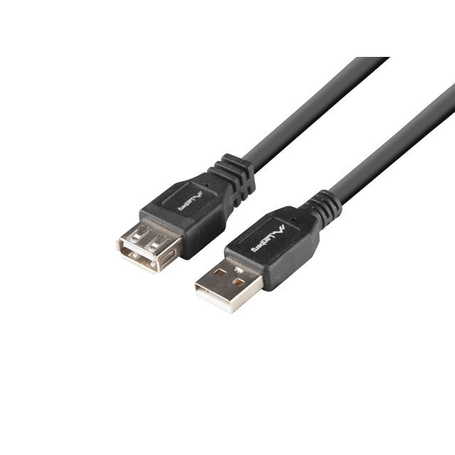 Кабел Lanberg extension cable USB - A M/F 2.0 1.8m box black