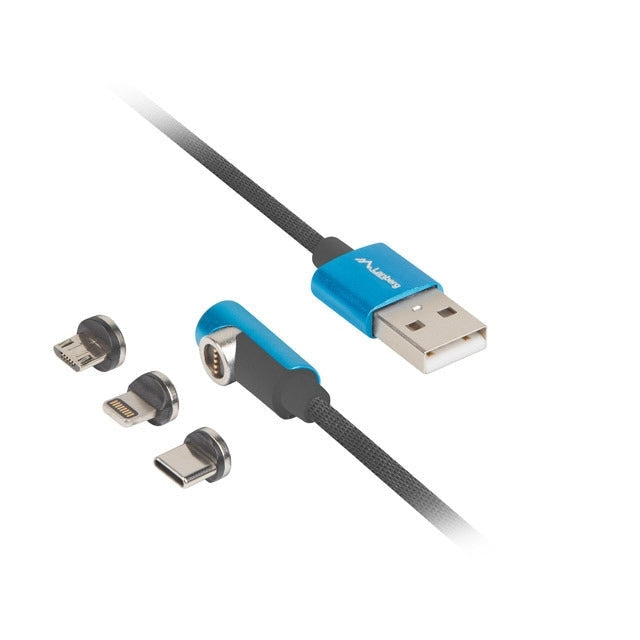 Кабел Lanberg 3in1 USB - A (M) - > USB MICRO(M)