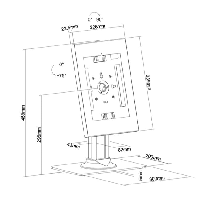 Стойка Neomounts by Newstar desk stand lockable