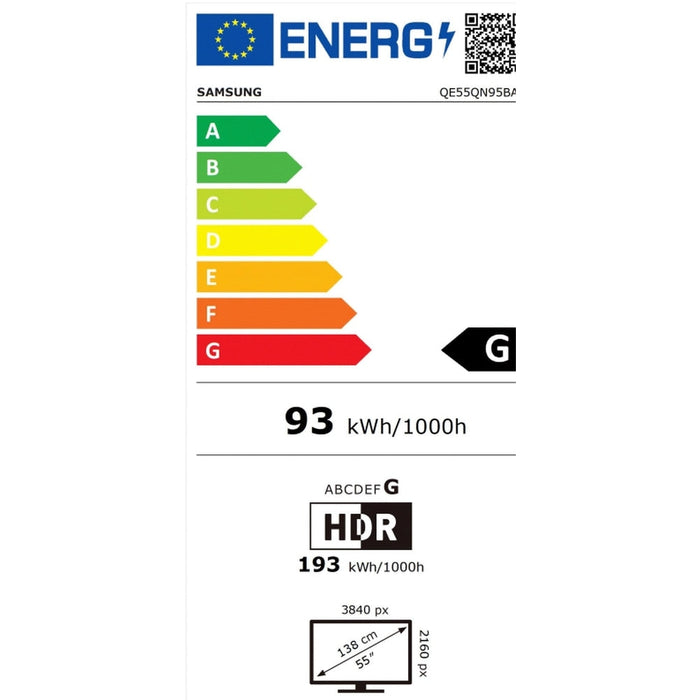 Телевизор Samsung 55’’ 55QN95B Neo QLED FLAT