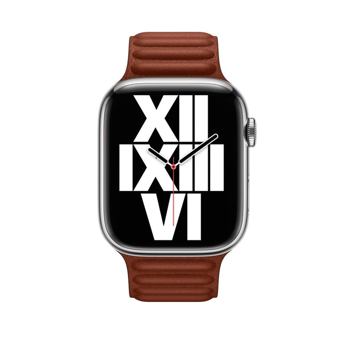 Каишка за часовник Apple Watch 45mm Umber Leather Link - S/M