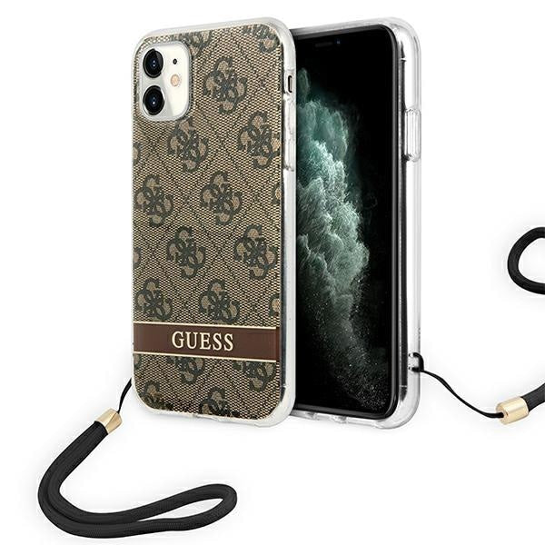 Кейс Guess GUOHCN61H4STW за iPhone 11 кафяв