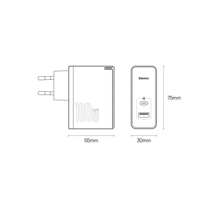 Зарядно устройство Baseus GaN5 Pro Fast