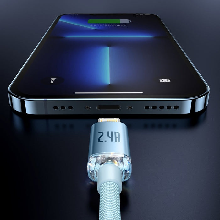 Кабел Baseus Crystal Shine USB към Lightning 2.4A