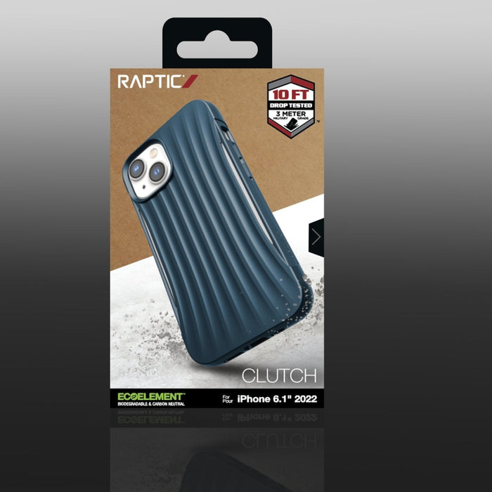 Кейс Raptic X - Doria Clutch Case за iPhone 14 син гръб