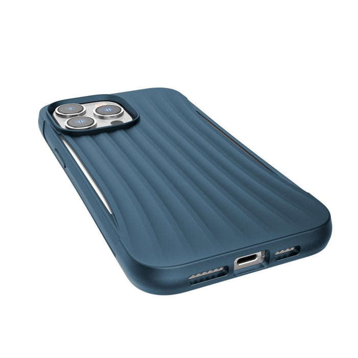 Кейс Raptic X - Doria Clutch Case за iPhone 14 Pro син гръб