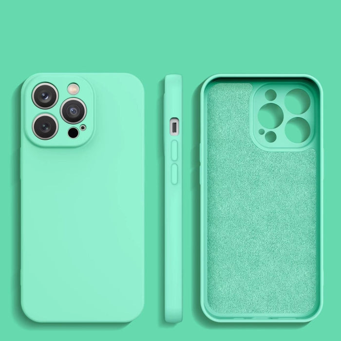 Кейс HQWear Silicone Case за iPhone 14 Pro ментово - зелен