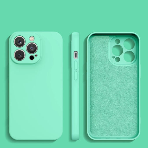 Кейс HQWear Silicone Case за iPhone 14 ментово - зелен