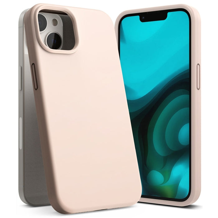 Силиконов кейс RIngke за iPhone 14 розов (SI001E67)