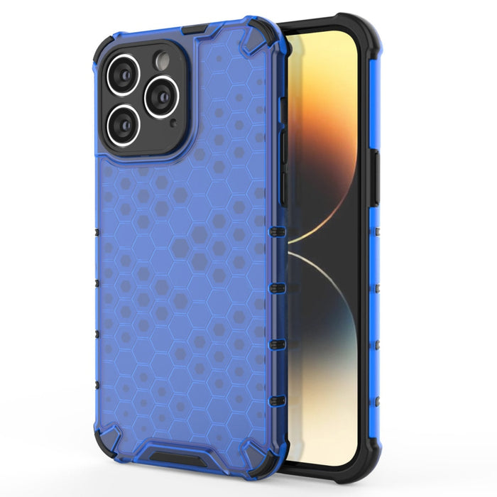 Кейс HQWear Honeycomb за iPhone 14 Pro син