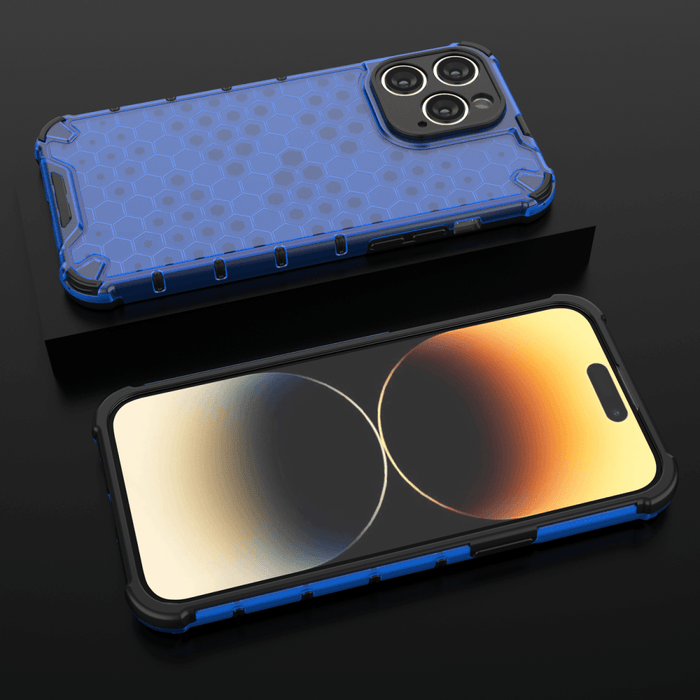 Кейс HQWear Honeycomb за iPhone 14 Pro Max син