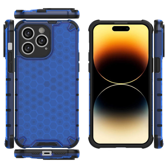 Кейс HQWear Honeycomb за iPhone 14 Pro Max син