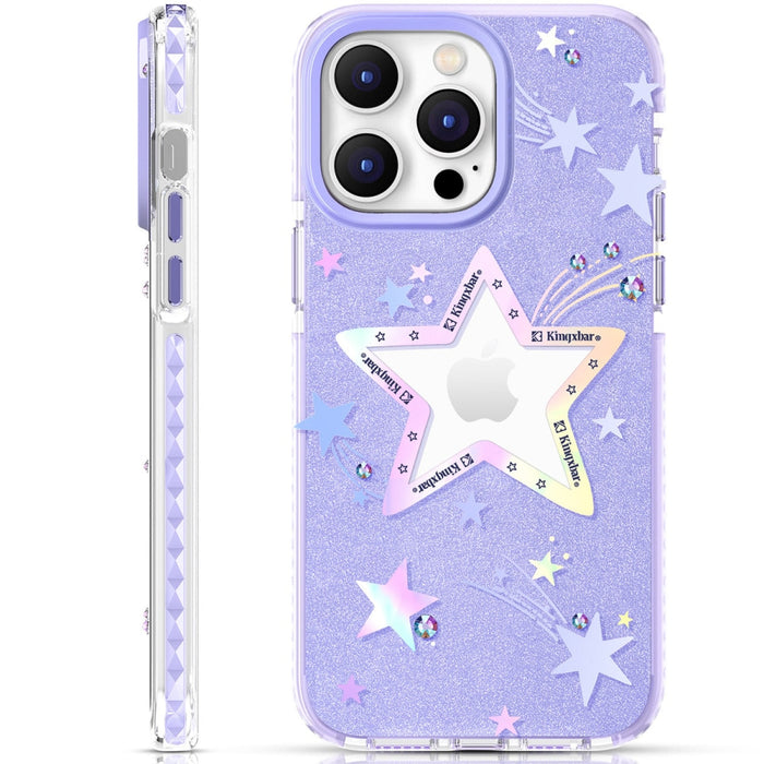 Кейс Kingxbar Heart Star Series за iPhone 14 лилав