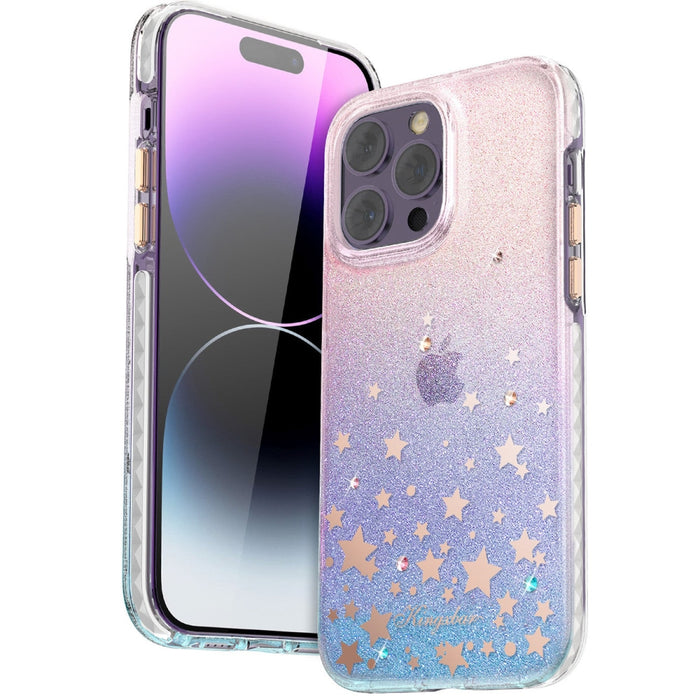 Кейс Kingxbar Heart Star Series за iPhone 14 Pro със звезди