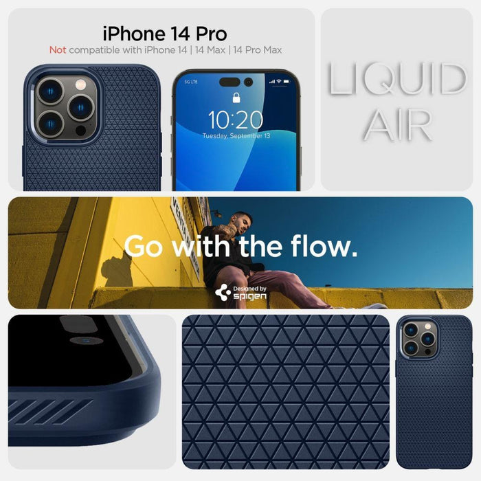 Кейс Spigen LIQUID AIR за iPhone 14 Pro Navy Blue