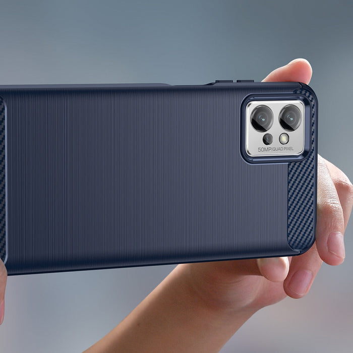 Кейс HQWear Carbon Case за Motorola Moto G32 гъвкав син