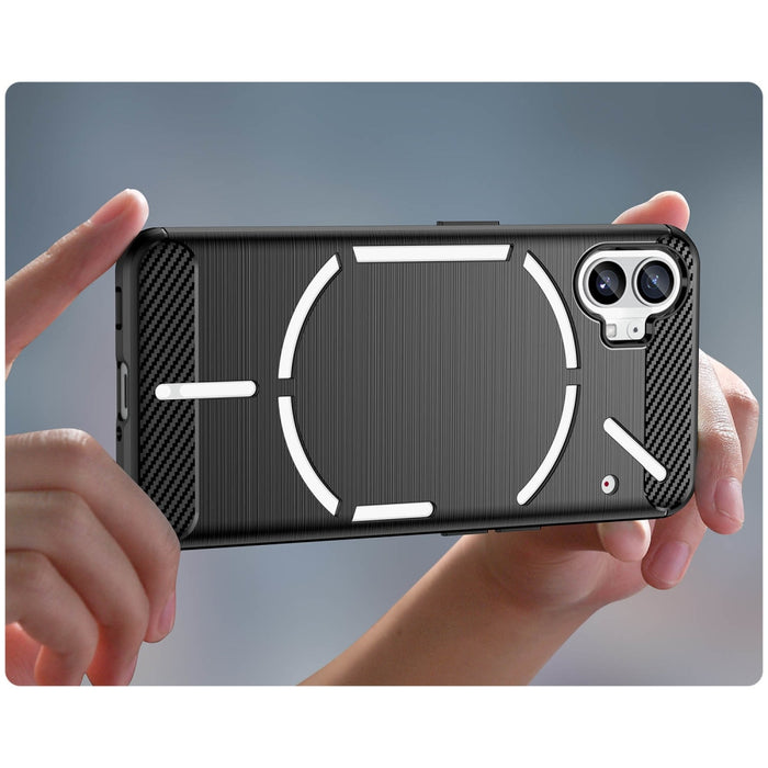 Кейс HQWear Carbon Case за Nothing Phone 1 гъвкав черен