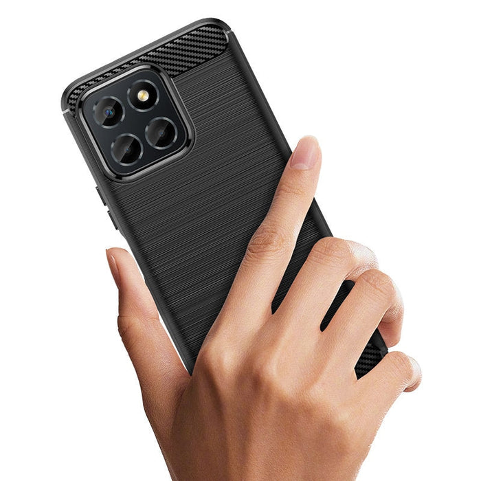 Кейс HQWear Carbon Case за Honor X8 гъвкав черен