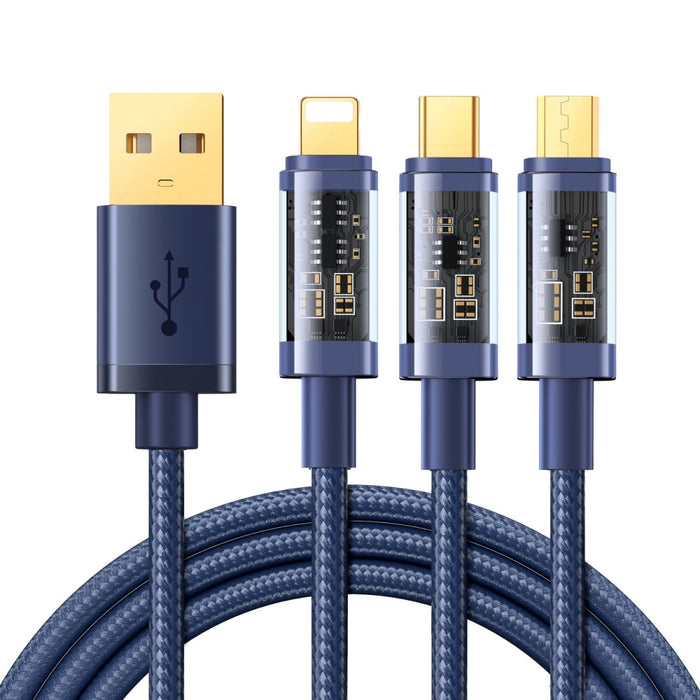 3в1 Кабел Joyroom USB към Type C / Lightning micro