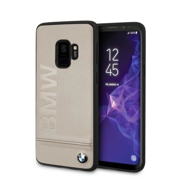 Кейс BMW BMHCS9LLST за Samsung Galaxy S9 бежов / твърд