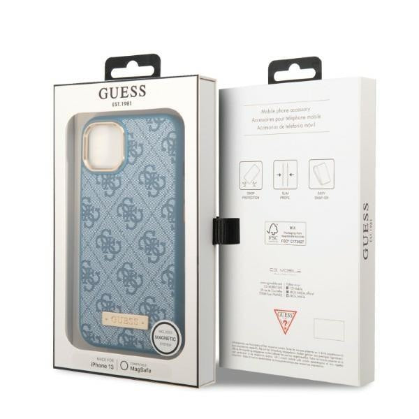 Кейс Guess GUHMP13MU4GPRB за iPhone 13 6.1’ син