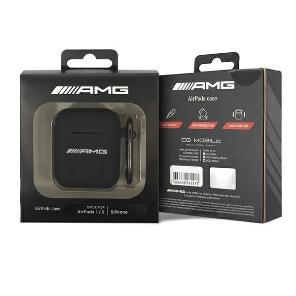 Кейс AMG AMA2RBK за AirPods черен / Silicone Big Logo