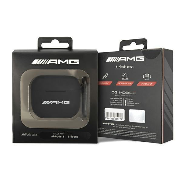 Кейс AMG AMA3RBK за AirPods 3 черен / Silicone Big Logo