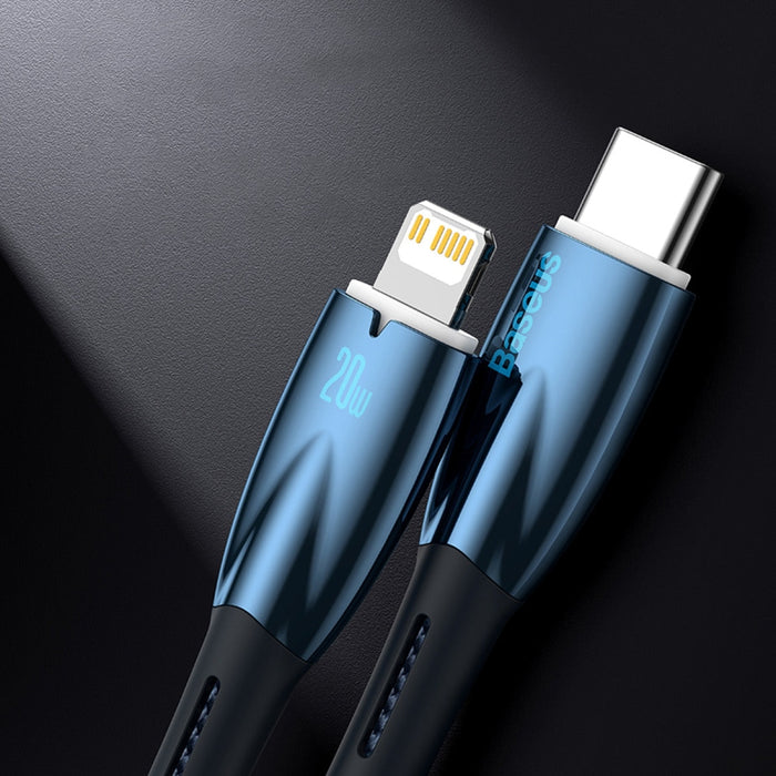 Кабел Baseus Glimmer Series USB - C 480Mb/s PD 100W 2m черен