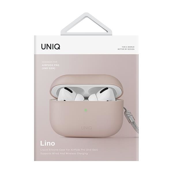 Силиконов кейс Uniq case Lino за AirPods Pro 2 gen розов