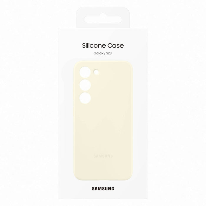 Кейс Samsung Silicone Cover за Galaxy S23 бял (EF