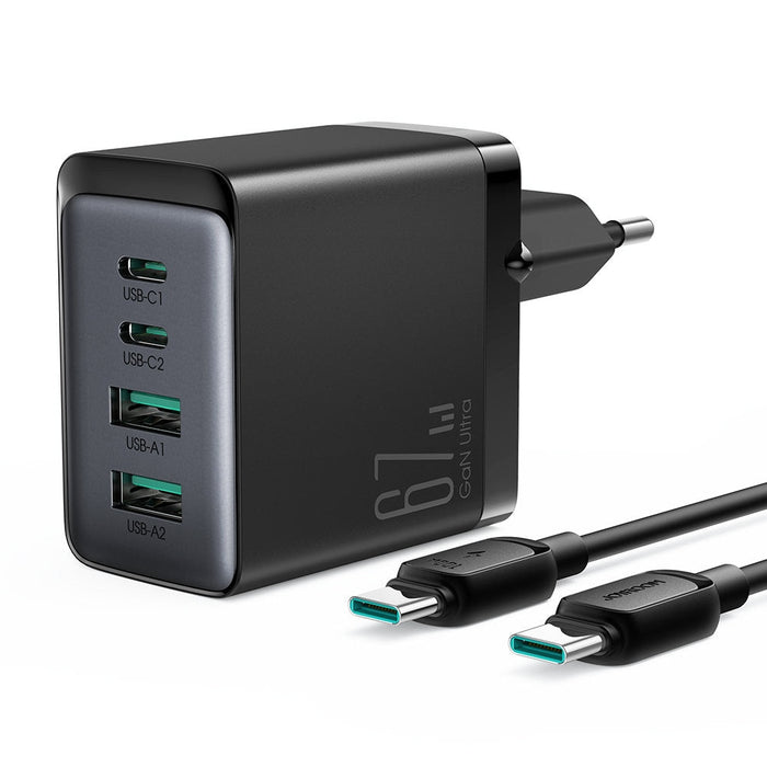 Адаптер Joyroom GaN 67W 2x USB USB - C черен