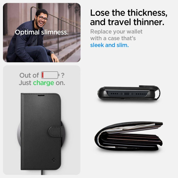 Калъф Spigen Wallet S за iPhone 14 черен